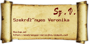 Szekrényes Veronika névjegykártya