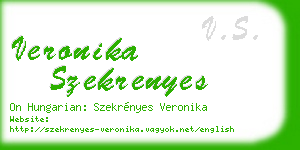 veronika szekrenyes business card